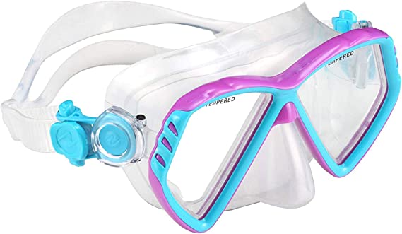U.S. Divers Regal Jr Kids Snorkeling Combo - Adjustable 2-Window Mask, Leak-Free Customized Fit, Dry Top Snorkel Technology - Play Series, Unisex Children